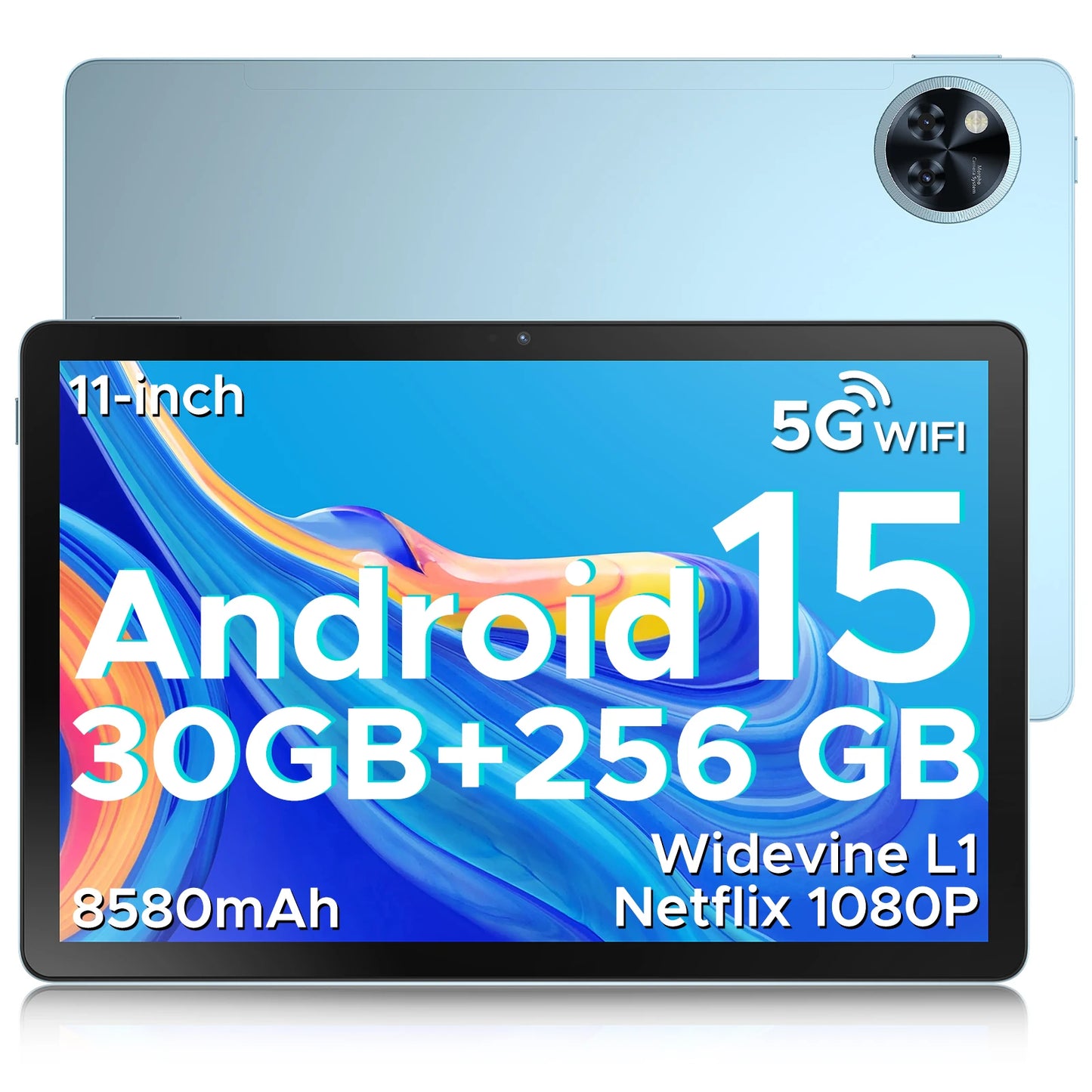 DOOGEE U11 프로 안드로이드 15 태블릿 PC, 글로벌 버전, 울트라 클리어 90Hz 디스플레이, 30GB(6 + 24), 256GB, 8580mAh 배터리, 11 인치