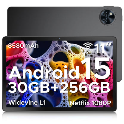DOOGEE U11 프로 안드로이드 15 태블릿 PC, 글로벌 버전, 울트라 클리어 90Hz 디스플레이, 30GB(6 + 24), 256GB, 8580mAh 배터리, 11 인치