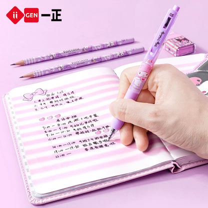 Iigen High Beauty Girl Heart Cute And Super Cute Cartoon Characters Alien Magnetic Buckle Kuromi Leather Notebook Notepad Gifts