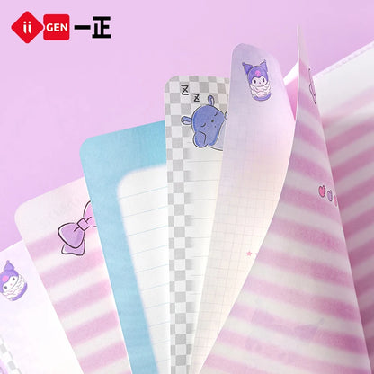 Iigen High Beauty Girl Heart Cute And Super Cute Cartoon Characters Alien Magnetic Buckle Kuromi Leather Notebook Notepad Gifts