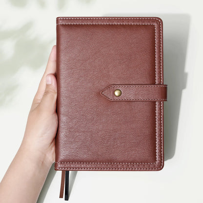 Cuaderno planificador WT Journal, puesta de sol, noche fresca, negro, marrón rojizo, caja de regalo, libro clásico de matriz de puntos lisos