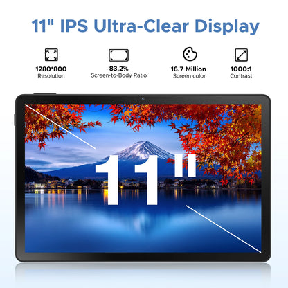 DOOGEE U11 프로 안드로이드 15 태블릿 PC, 글로벌 버전, 울트라 클리어 90Hz 디스플레이, 30GB(6 + 24), 256GB, 8580mAh 배터리, 11 인치