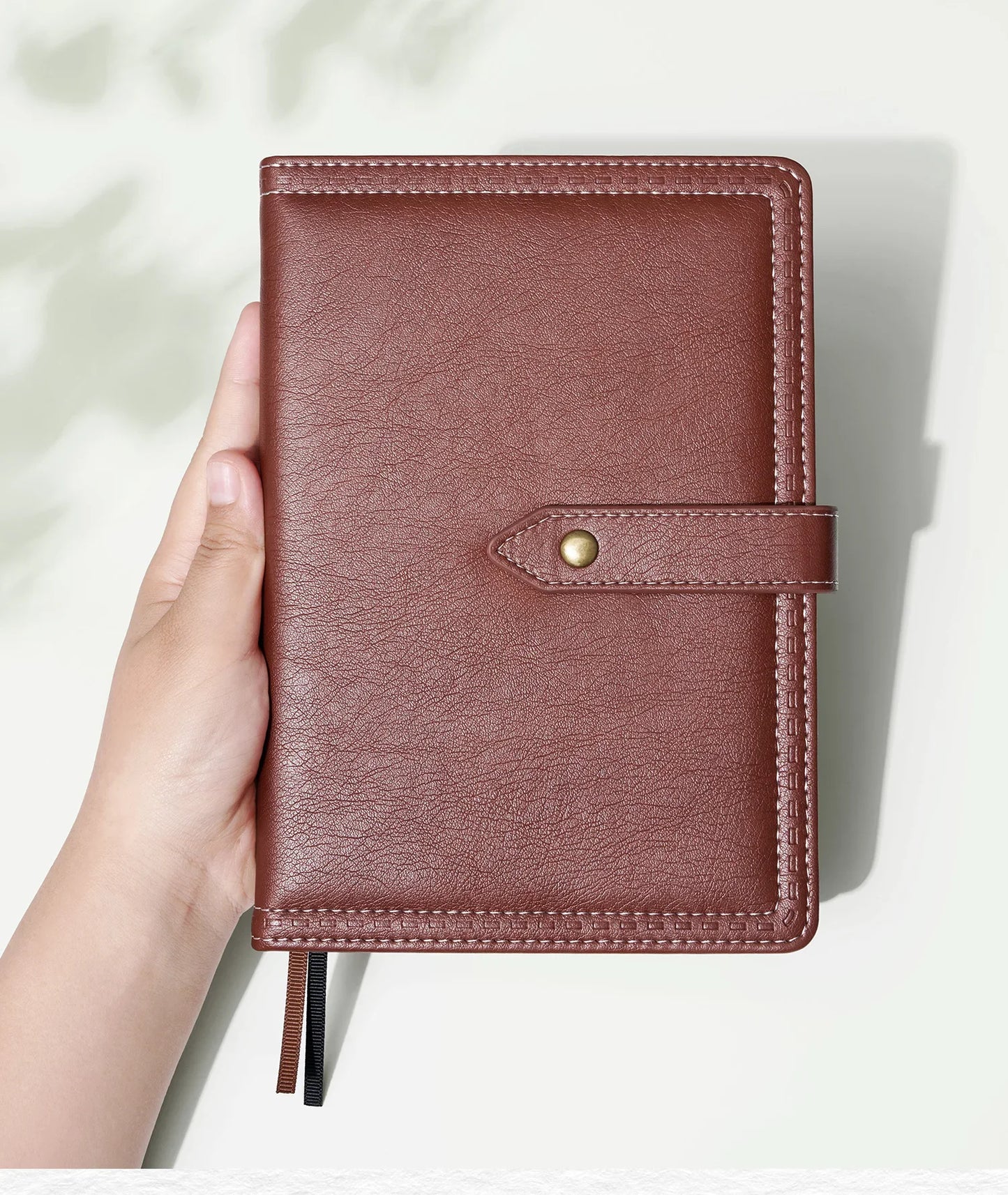 Cuaderno planificador WT Journal, puesta de sol, noche fresca, negro, marrón rojizo, caja de regalo, libro clásico de matriz de puntos lisos