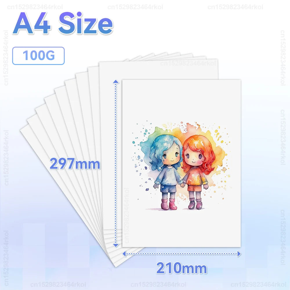 10 Sheets A4 Heat Sublimation Paper Heat Transfer Paper DIY Printing for Clothes T-shirt Cup Mug Pillow Thermal Transfer Paper