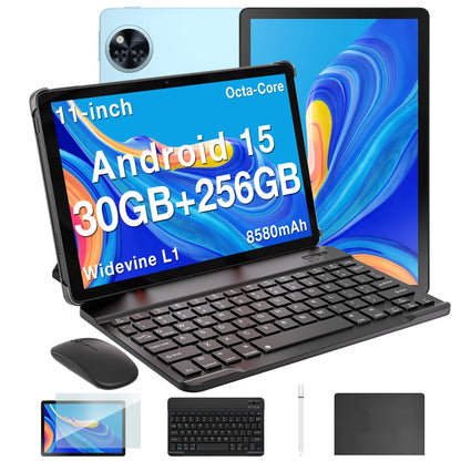 DOOGEE U11 프로 안드로이드 15 태블릿 PC, 글로벌 버전, 울트라 클리어 90Hz 디스플레이, 30GB(6 + 24), 256GB, 8580mAh 배터리, 11 인치